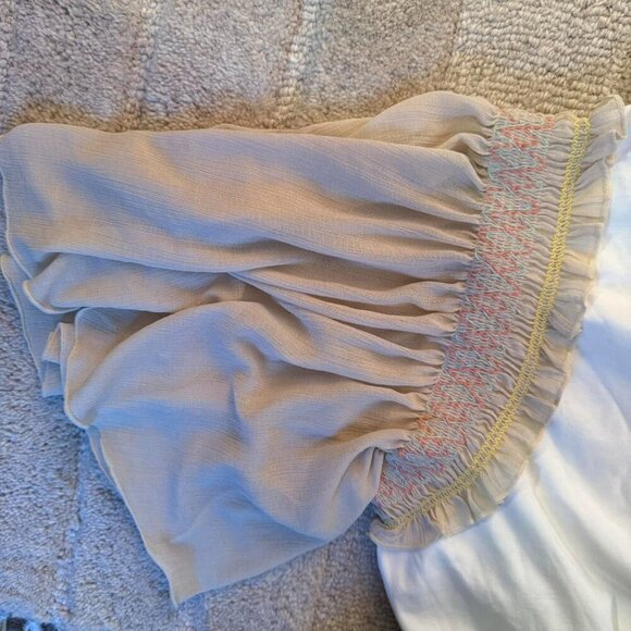 SEE BY CHLOÉ Ruffled smocked cotton-jersey top | Women’s Size Small - Picture 5 of 5